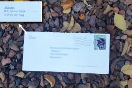 Politie deelt foto van poederbrief, bezorgd op negentien adressen